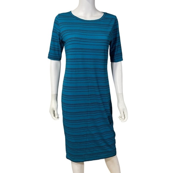 LuLaRoe Blue Simply Comfort 3/4 Sleeve Dress - Picture 1 of 9